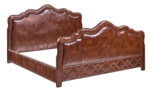Baker Furniture Leather Nailhead Trim King Bed