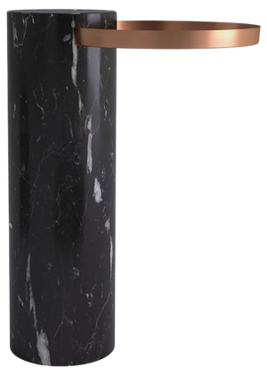 High Black Marquina Marble Guéridon by Sebastian Herkner