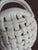 Trompe Loleil Ceramic Woven Basket Tray With Handles For Sale - Image 12 of 16