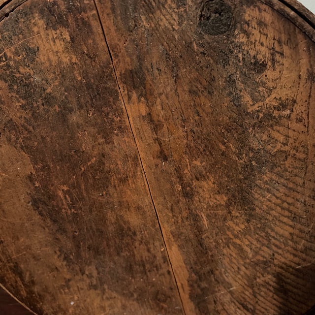 Wood Extra Large Antique Cheese Box/Storage Box W/Lid For Sale - Image 7 of 10