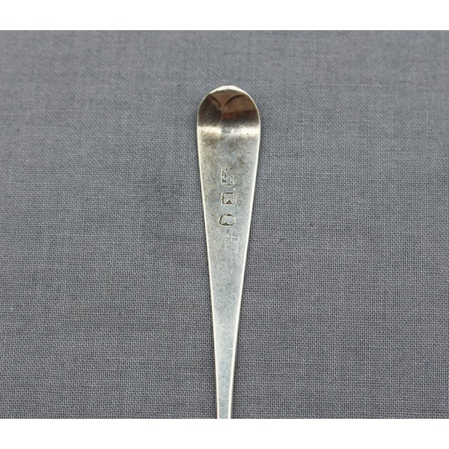 Early 19th Century 1805 English Set of 4 Sterling Silver Teaspoons by Alice & George Burrows II For Sale - Image 5 of 5