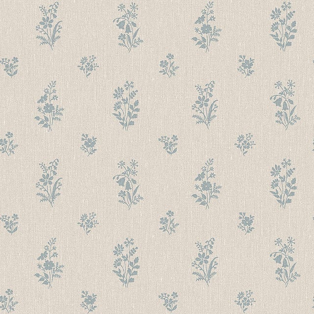 2020s Sample - Boråstapeter Petit Fleurs Wallpaper in Blue For Sale - Image 5 of 5