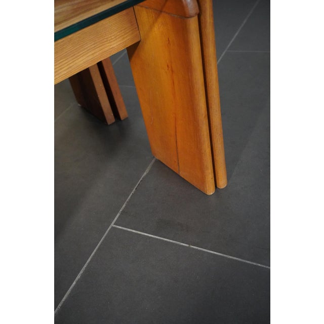 Coffee Table Set in Pine Wood and Glass by Afra & Tobia Scarpa, 1970s, Set of 2 For Sale - Image 13 of 14