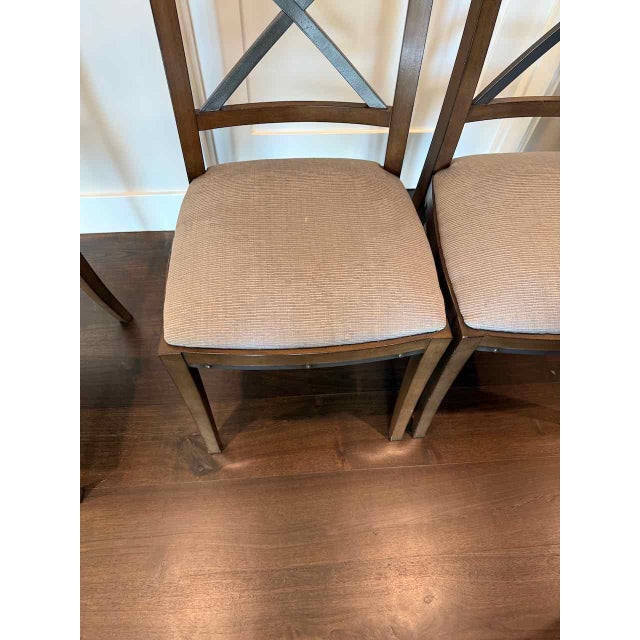 Grange Set of 6 Vintage Attributed Grange Dining Side Chairs For Sale - Image 4 of 10