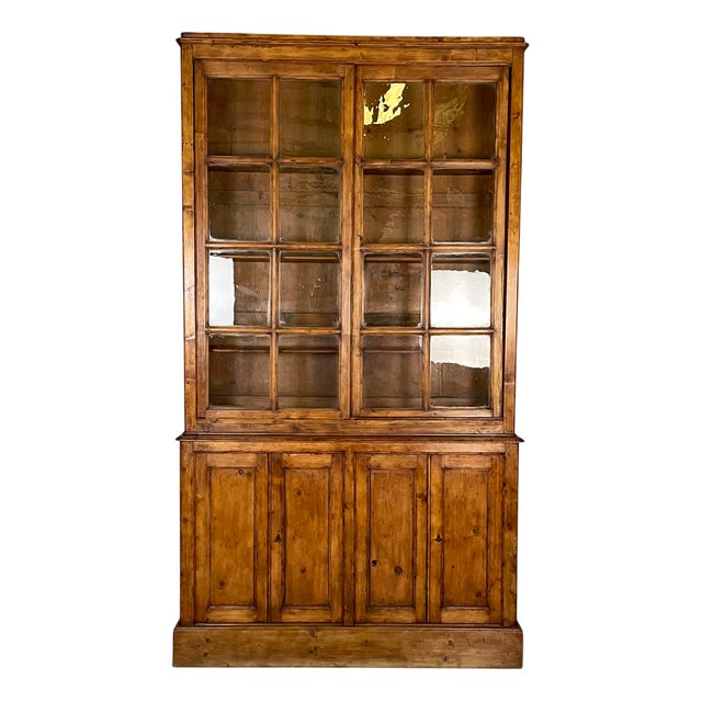 Italian Early 19th-Century Style Wooden and Glass Sideboard, 1930s For Sale