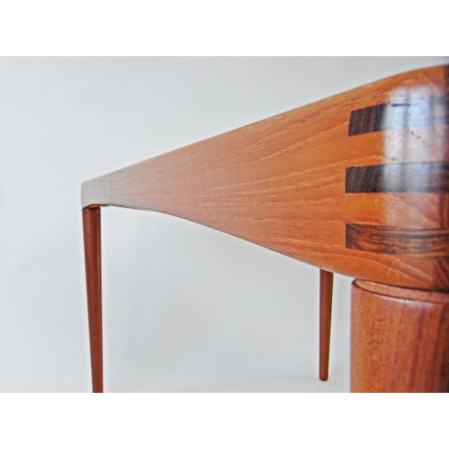 Wood Tappede Extendable Dining Table in Teak by Henry W. Klein for Bramin, 1960s For Sale - Image 7 of 13