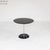 Elegant coffee table made in the 1970s, with a round top in fine black Marquinia marble, characterised by subtle white...