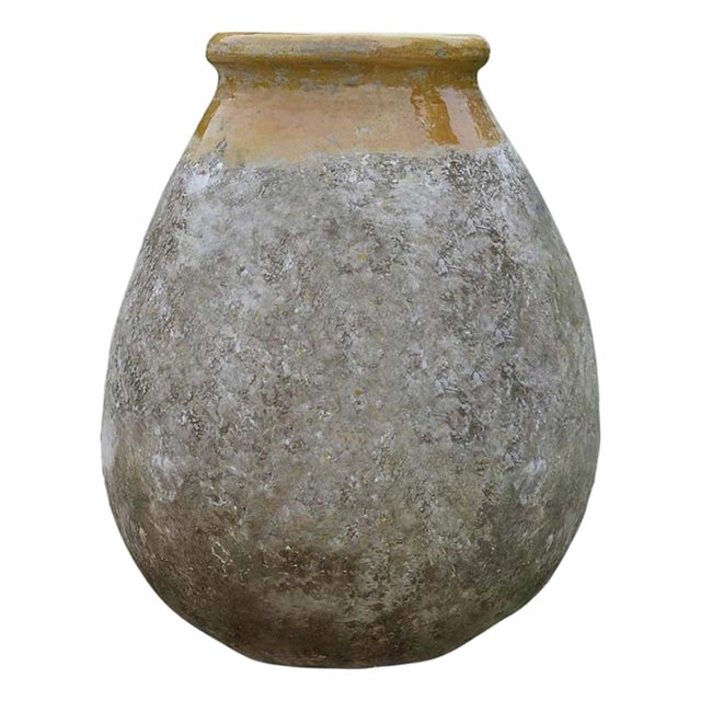 French Handmade Anduze Biot Olive Oil Jar For Sale