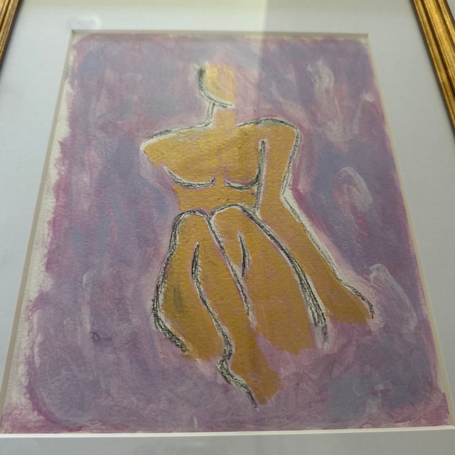 Original Figurative Acrylic & charcoal Painting Matted and Framed. Created by myself, Dawn Lensing. Other original works...
