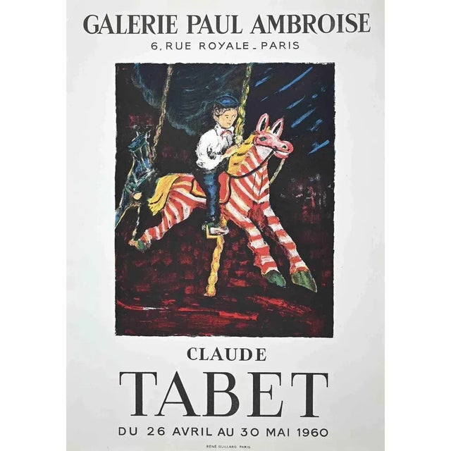 Vintage Poster Galerie Paul Ambroise is an original offset-lithograph on paper realized After Claude Tabet in the 1960s....