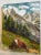 Kelly Green "Cow in the Swiss Alps", Original Oil Painting, by Van Ness For Sale - Image 8 of 9