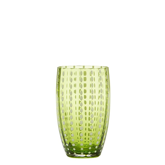 Contemporary Zafferano 15oz Perle Beverage Glasses (Set of 2) - Apple Green For Sale - Image 3 of 3