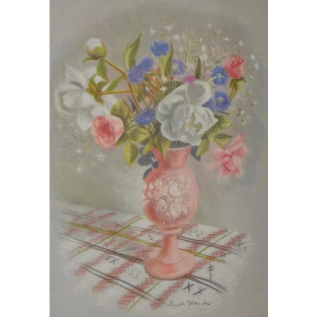 Traditional Lucile Blanch (1895-1981) Pastel Floral Still Life c.1940s For Sale - Image 3 of 7