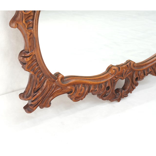 Chippendale Pair of Chinese Chippendale Style Carved Mahogany Wall Mirrors MINT! For Sale - Image 3 of 10