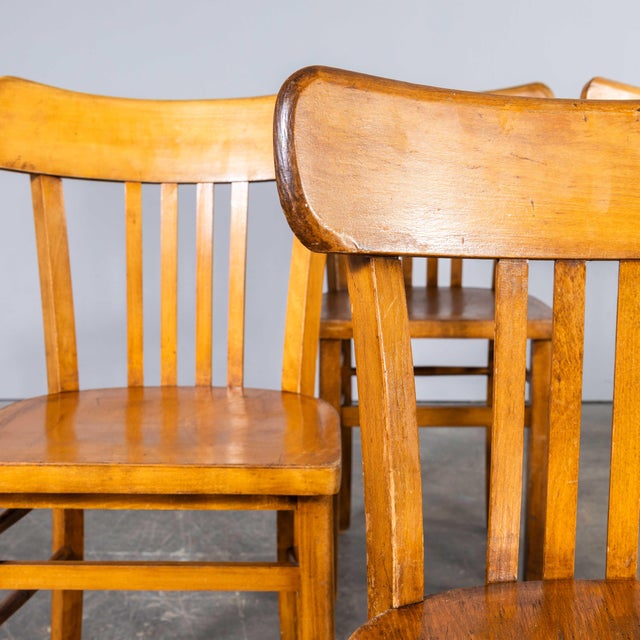 1950's Luterma Honey Oak Bentwood Grill Back Dining Chair - Good Quantities Available. - Set Of Six. The process of steam...