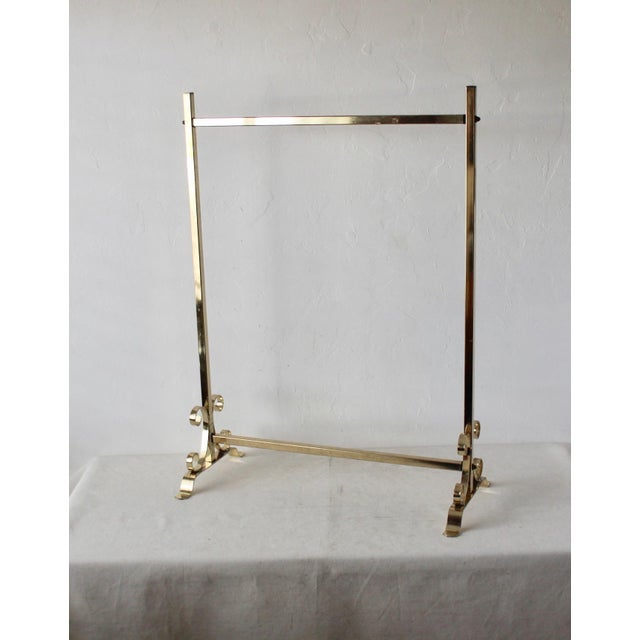 1970s Hollywood Regency French Style Brass/Gold Finish Metal Towel ...