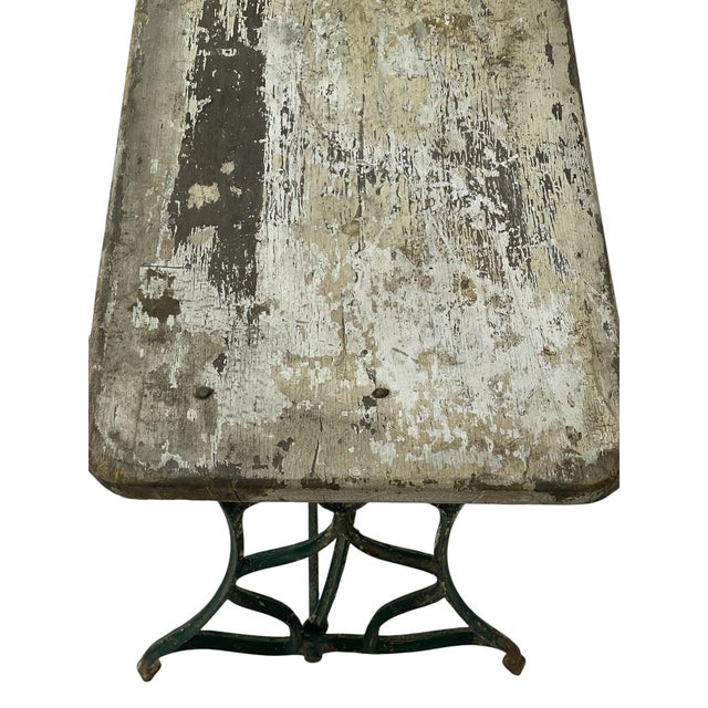 Husqvarna Attributed Cast Iron Sewing Machine Table, Garden / Primitive Patina, Early 20th Century For Sale - Image 4 of 12