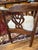 1910s Antique Chippendale Style Walnut & Shearling Corner Desk Chair For Sale - Image 5 of 12