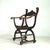Curule or Dagobert Armchair in Walnut, Italy, 1910s For Sale - Image 3 of 18