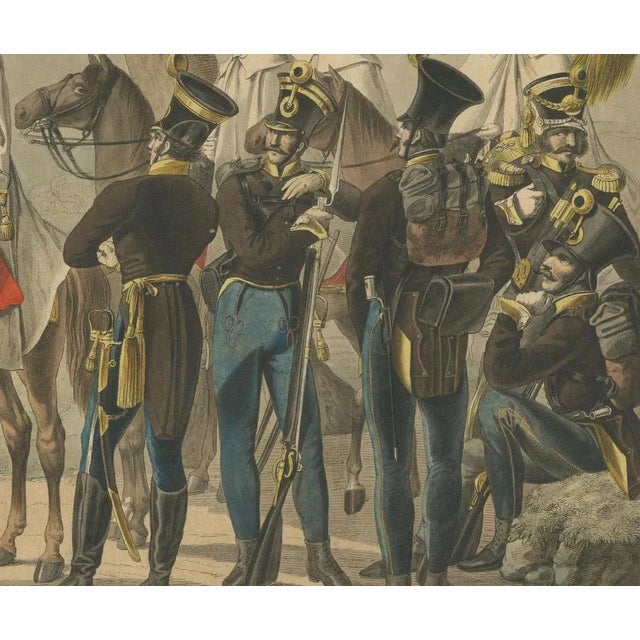 Austrian Frontier Regiment Soldiers During the Napoleonic, 1820, Paper For Sale - Image 5 of 9