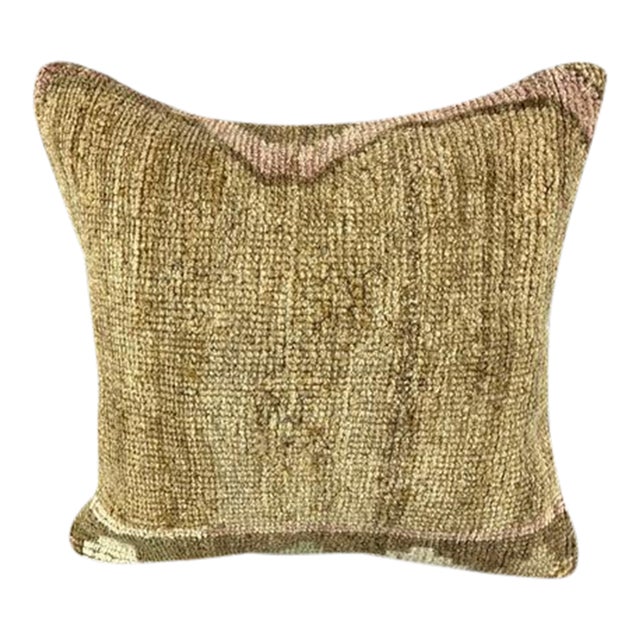 20 x 20 Rug Pillow Enchanted Echoes Turkish Pillow Cushion Cover For Sale