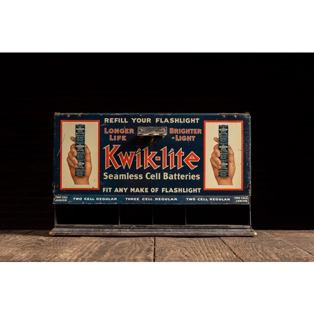 Early 20th Century Antique Kwik-Lite Tin Litho Point-of-Sale Case For Sale - Image 5 of 10
