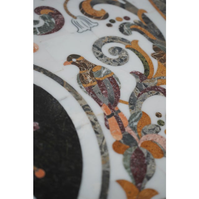 Pietra Dura Marble Top French Louis XV Console Table For Sale - Image 14 of 18