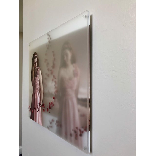 Pink Vortex by Beth Sistrunk | Oil on three translucent acrylic panels of a girl in a pink dress For Sale - Image 8 of 10