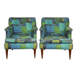 Mid Century Milo Baughman Attributed Club Chairs - a Pair For Sale