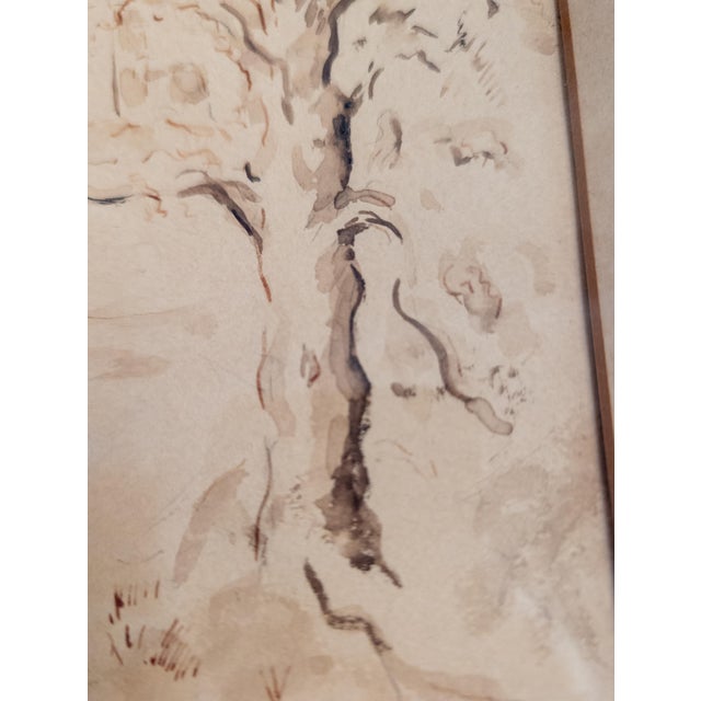 20th Century American Pen and Ink Drawing of Central Park New York City, Signed Bell For Sale - Image 12 of 13