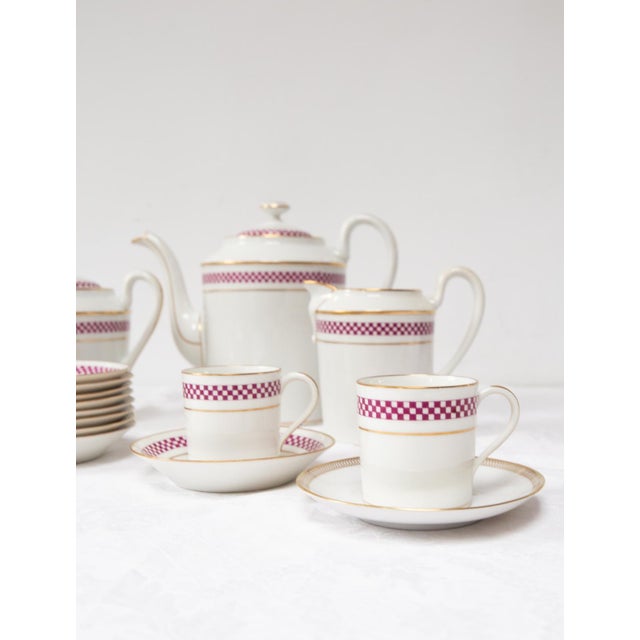 Antique Coffee Set from Limoges, 1890s, Set of 27 For Sale - Image 10 of 12