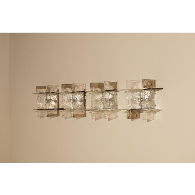 LP 256 Wall Lamps in Crystal and Tobacco by Carlo Nason for AV Mazzega, Italy, 1970s, Set of 4 For Sale - Image 17 of 17