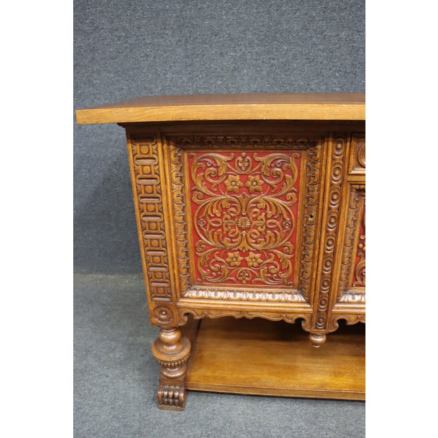 Christian Krass Renaissance Revival Carved Oak Sideboard For Sale - Image 12 of 18
