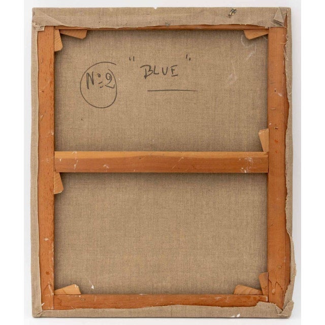 Blue Max Papart "Blue No. 2" Oil on Canvas For Sale - Image 8 of 9
