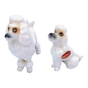 Vintage Bone China French Poodle Figurines- Set of 2
