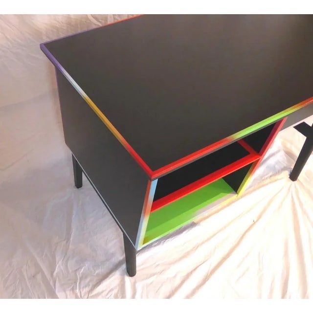 Desk with 4 Multicolored Drawers For Sale - Image 6 of 10