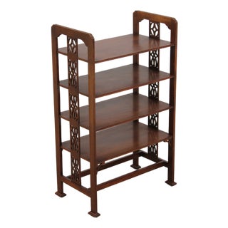 Baker Historic Charleston 4 Tier Mahogany Etagere Shelf For Sale