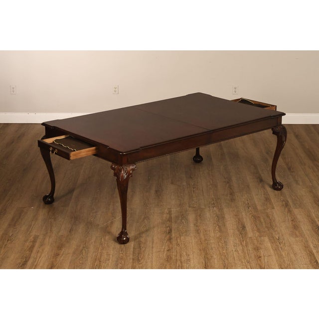 Henredon Henredon Rittenhouse Square Collection Chippendale Style Mahogany Expandable Dining Table For Sale - Image 4 of 18