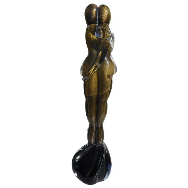 Sergio Rossi, Lovers' Embrace Sculpture, 1980s, Murano Glass For Sale