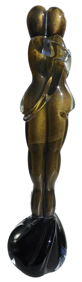 Sergio Rossi, Lovers' Embrace Sculpture, 1980s, Murano Glass