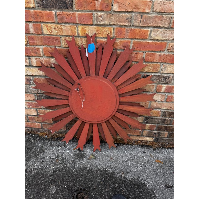 Gold Vintage French Sunburst Mirror For Sale - Image 8 of 10
