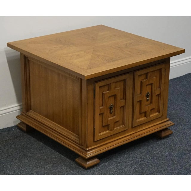 Thomasville Thomasville Furniture Monterey Collection Spanish Mediterranean 28" Square Accent Storage End Table For Sale - Image 4 of 9