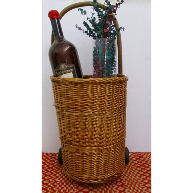 Boho Chic Rattan Wicker Farmers Market Basket Chairish