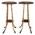 Pair of Victorian Scorched Bamboo Plant Stands With Bamboo Root Feet For Sale