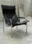 Bauhaus Set of Lounge Armchair and Ottoman in Leather by Hans Eichenberger for Strässle, Switzerland, 1970s For Sale - Image 3 of 8