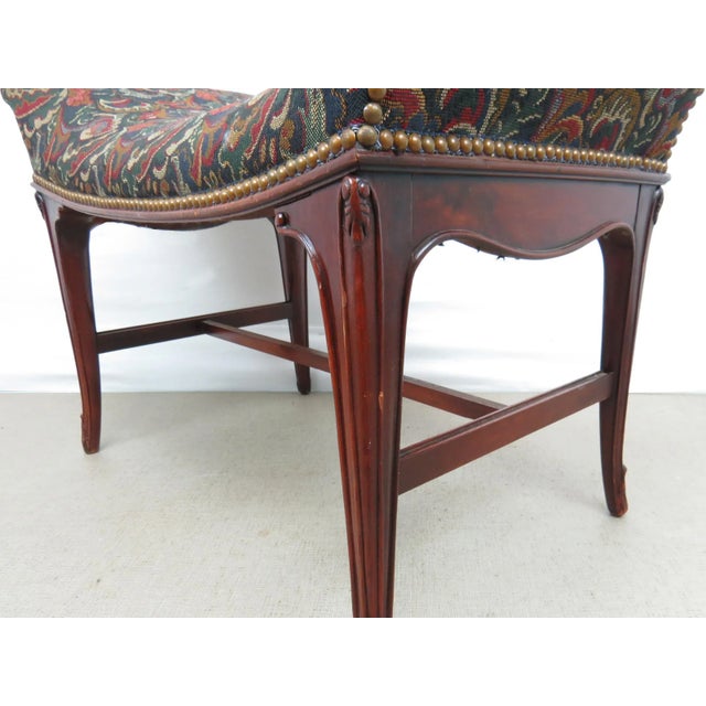 Antique Art Nouveau Sculptural Mahogany Window Bench For Sale - Image 9 of 13