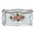 This festive, ceramic rectangular serving tray features two hand painted red poinsettias surrounded by greenery in the...