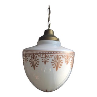 Single Large Vintage Globe Pendant Light For Sale