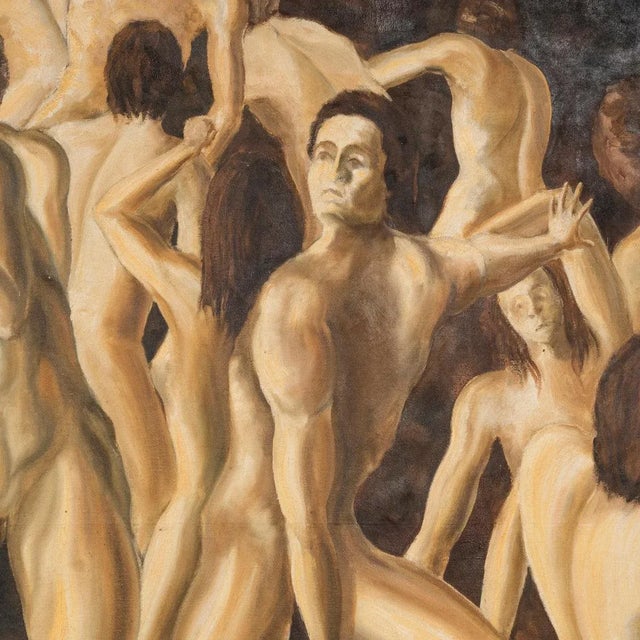 Brown Purgatory, 1970s, Oil on Canvas For Sale - Image 8 of 13