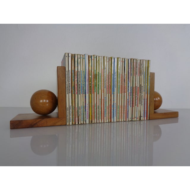 Tan Vintage Wooden Bookends, Germany, 1950s, Set of 2 For Sale - Image 8 of 15